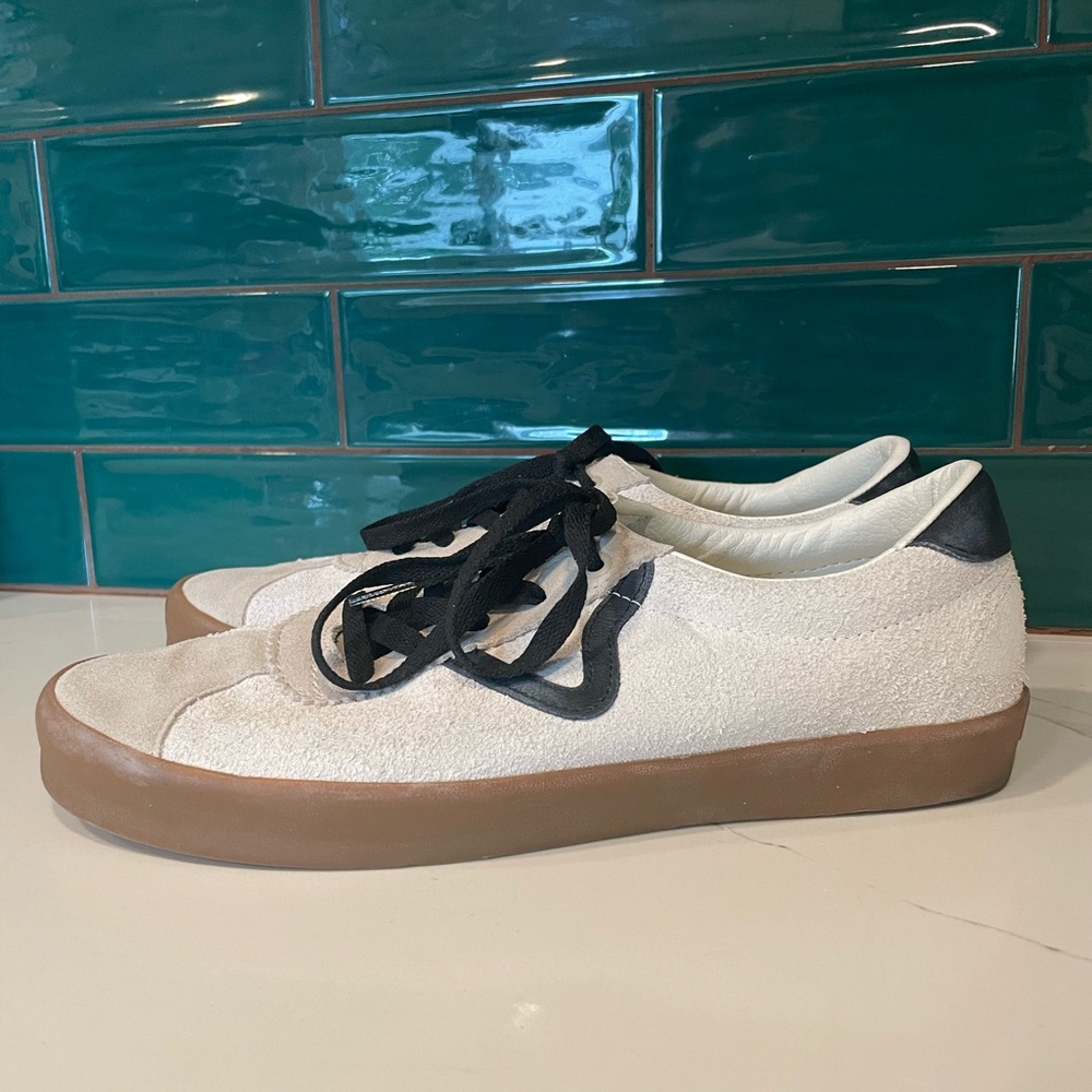 Vans White and Black Skate Sneakers